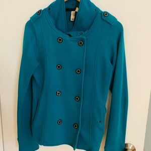 Teal Double-Breasted Jacket